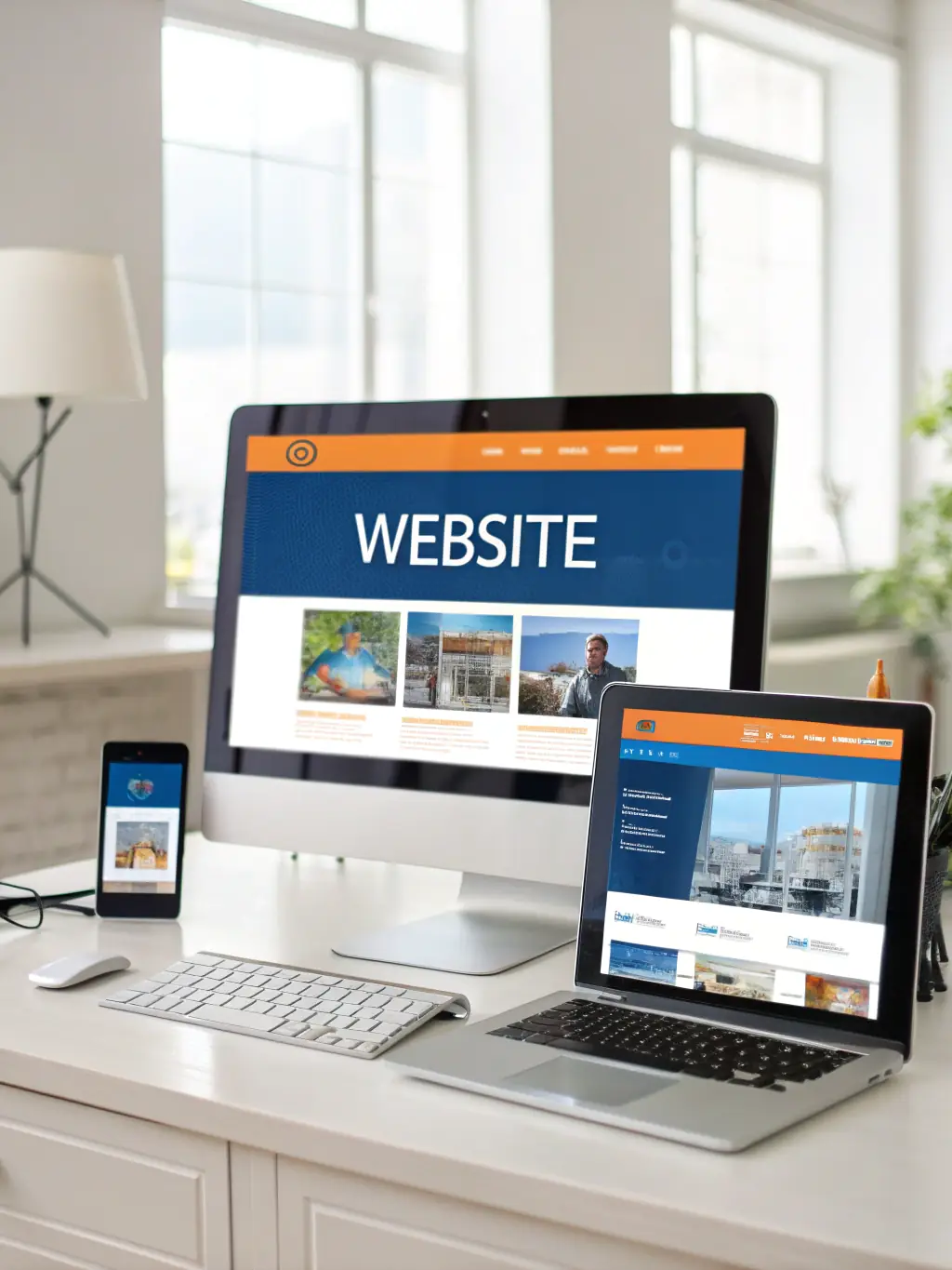 A sleek, responsive website design displayed across various devices, emphasizing user experience and modern aesthetics, representing MGK Digital's web development services.